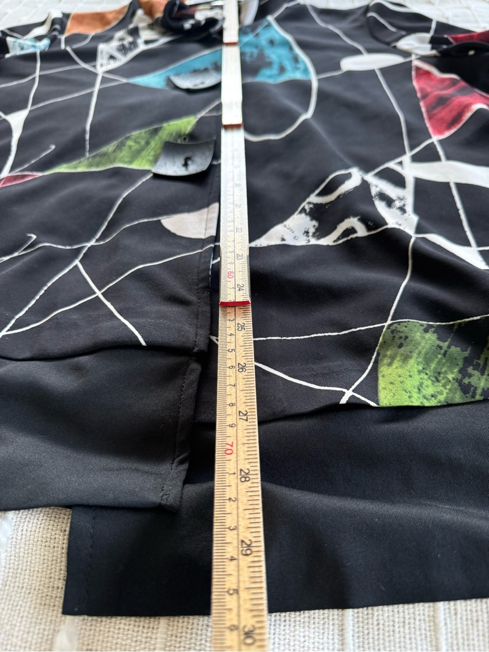 Joseph Ribkoff Black Abstract Multi-Color Boxy Jacket - Picture 8 of 10